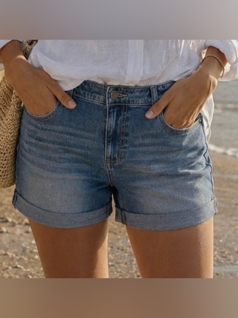 Liverpool Los Angeles Marley Girlfriend Denim Shorts Size 16/33 NWT